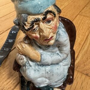 Burleigh Ironstone Staffordshire England  Gnome in Blue and Brown